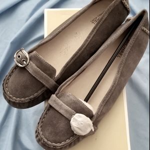 Michael Kors Wendi Driver Grey Suede Shoes